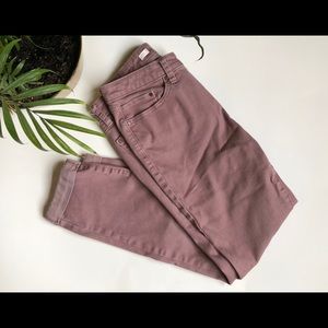 🐼 LAUREN CONRAD CAPRI JEANS CUFFED PINK!!